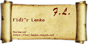 Flór Lenke névjegykártya