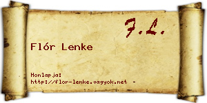 Flór Lenke névjegykártya