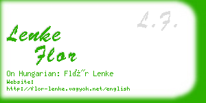 lenke flor business card